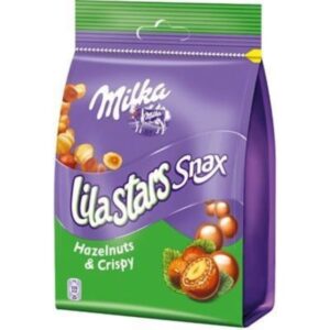 Milka Lila Stars Snax Hazelnuts & Crispy 170 g